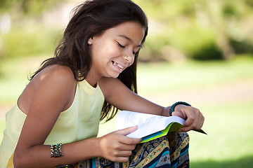 Image showing Children reading a book