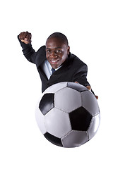 Image showing African soccer fan