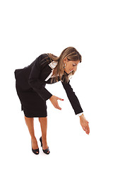 Image showing Businesswoman bending over