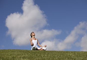 Image showing Yoga at the nature