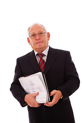 Image showing Senior businessman call