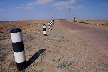 Image showing Railroad Crossing in the Middle of Nowhere