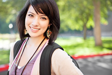 Image showing Mixed race college student