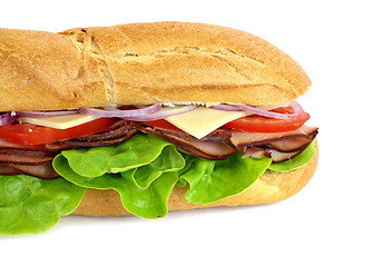 Image showing Ham And Salad Sub