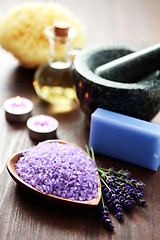 Image showing lavender spa