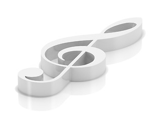 Image showing White clef