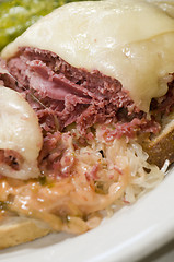 Image showing reuben sandwich close up