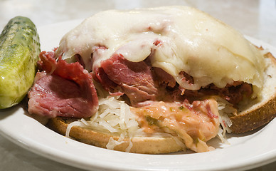 Image showing reuben sandwich close up