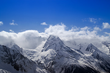 Image showing Mountains in cloud