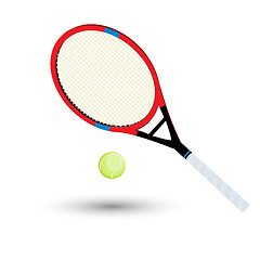 Image showing A tennis racket 