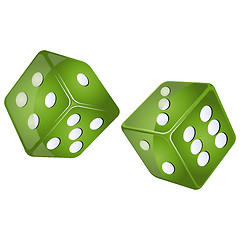 Image showing green dices