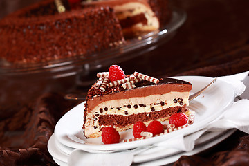 Image showing Delicious chocolate cake