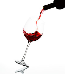 Image showing pouring red wine