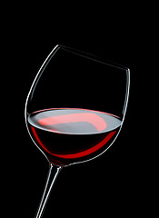 Image showing glass of red wine