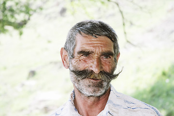 Image showing Elederly man with moustaches