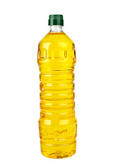 Image showing Plastic bottle with sunflower (corn or olive) oil