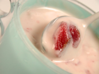 Image showing Strawberry yogurt