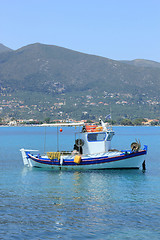 Image showing Fishing boat anchored 