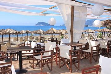 Image showing Cafe on the beach