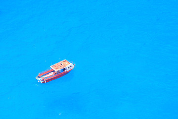 Image showing boat in deep blue water