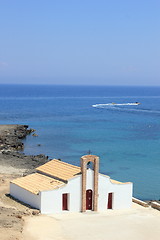 Image showing Church of Saint Nikolas beach