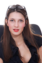 Image showing young attractive business woman. 