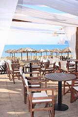 Image showing Cafe on the beach