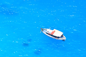 Image showing boat in deep blue water