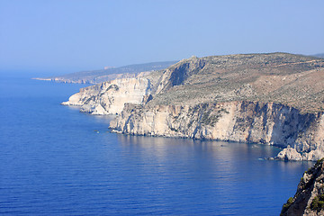 Image showing Coastline of Zakynthos, Greece