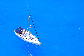 Image showing boat in deep blue water