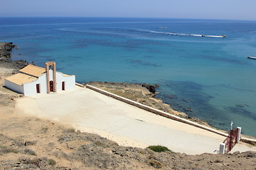 Image showing Church of Saint Nikolas beach