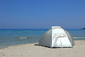 Image showing Tent on the beach 