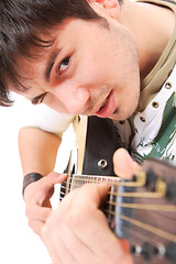 Image showing  playing classical acoustic guitar