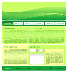 Image showing Illustration of  web site green template