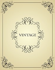 Image showing Illustration vintage background card for design