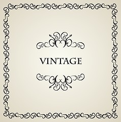 Image showing Illustration vintage background card for design