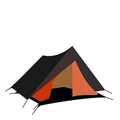 Image showing Tourist tent isolated on a white background