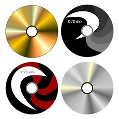 Image showing Realistic illustration set DVD disk with both sides