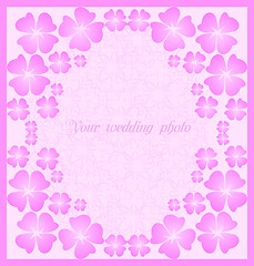 Image showing Beautiful wedding  pink frame