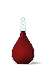 Image showing Illustration red wine decanter