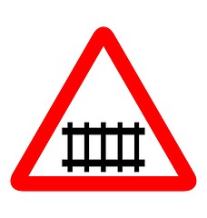 Image showing Illustration of road sign railroad