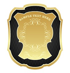 Image showing Illustration luxurious gold-framed labels - vector