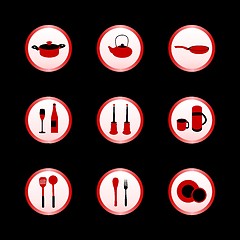 Image showing Kitchen icon set