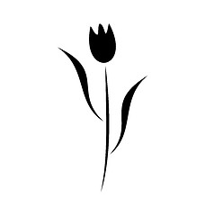 Image showing Illustration element of black flower