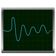 Image showing Normal ECG (electronic cardiogram) blue