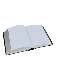 Image showing Opened book is isolated on white background