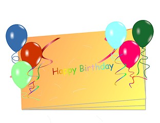 Image showing  Beautiful celebration card with balloons