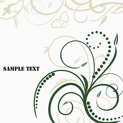 Image showing Illustration invitation card with floral background