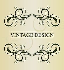 Image showing Vintage background card for design - vector