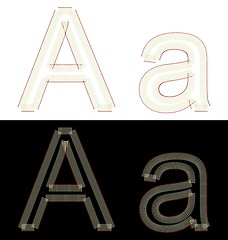 Image showing Illustration by font from matches